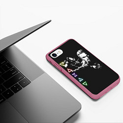 Чехол iPhone 7/8 матовый Ведьмак 3: Дикая Охота, цвет: 3D-малиновый — фото 2
