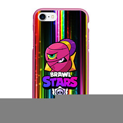 Чехол iPhone 7/8 матовый BRAWL STARS TARA, цвет: 3D-малиновый