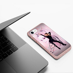 Чехол iPhone 7/8 матовый Ariana Grande, цвет: 3D-светло-розовый — фото 2