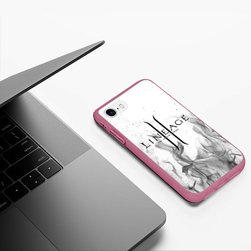 Чехол iPhone 7/8 матовый LINEAGE 2 / 3D-Малиновый – фото 3
