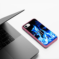 Чехол iPhone 7/8 матовый LINEAGE 2, цвет: 3D-малиновый — фото 2
