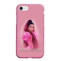 Чехол iPhone 7/8 матовый Ariana Grande Ариана Гранде, цвет: 3D-малиновый