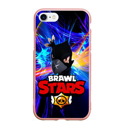 Чехол iPhone 7/8 матовый Brawl Stars - Crow, цвет: 3D-светло-розовый