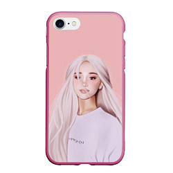 Чехол iPhone 7/8 матовый Ariana Grande Ариана Гранде, цвет: 3D-малиновый