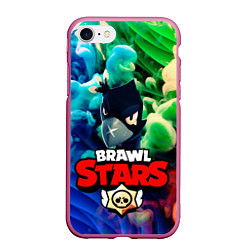 Чехол iPhone 7/8 матовый Brawl Stars - Crow, цвет: 3D-малиновый