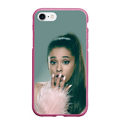 Чехол iPhone 7/8 матовый Ariana Grande Ариана Гранде, цвет: 3D-малиновый