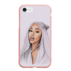 Чехол iPhone 7/8 матовый Ariana Grande Ариана Гранде, цвет: 3D-светло-розовый