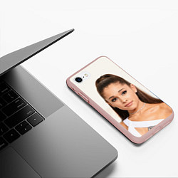 Чехол iPhone 7/8 матовый Ariana Grande Ариана Гранде, цвет: 3D-светло-розовый — фото 2