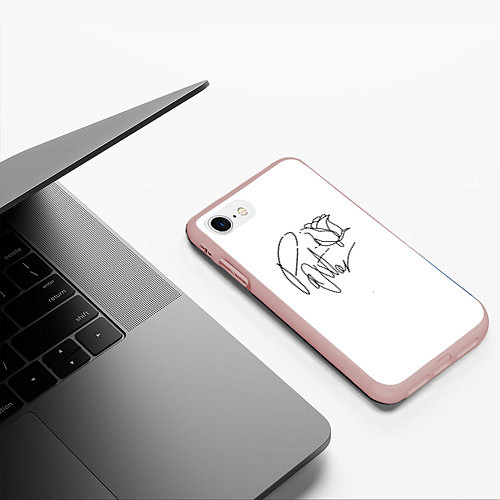 Чехол iPhone 7/8 матовый ТИКТОКЕР - PAYTON MOORMEIE / 3D-Светло-розовый – фото 3