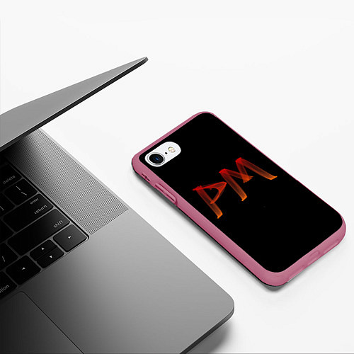 Чехол iPhone 7/8 матовый Пэйтон Мурмайер / 3D-Малиновый – фото 3