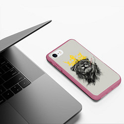 Чехол iPhone 7/8 матовый King, цвет: 3D-малиновый — фото 2