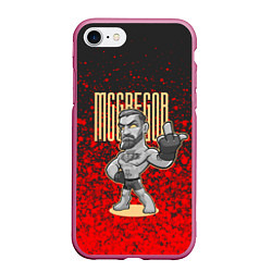 Чехол iPhone 7/8 матовый Conor McGregor, цвет: 3D-малиновый