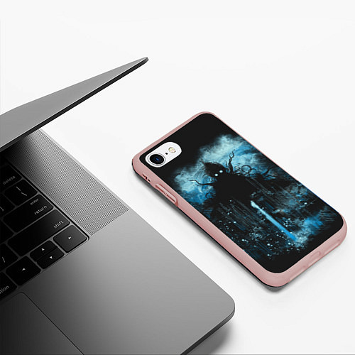 Чехол iPhone 7/8 матовый Ктулху / 3D-Светло-розовый – фото 3