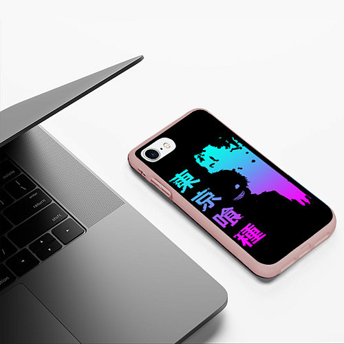 Чехол iPhone 7/8 матовый Tokyo Ghoul / 3D-Светло-розовый – фото 3