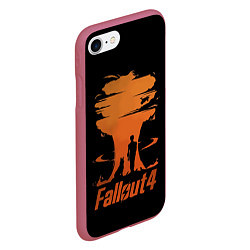Чехол iPhone 7/8 матовый Fallout 4, цвет: 3D-малиновый — фото 2