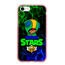 Чехол iPhone 7/8 матовый BRAWL STARS LEON, цвет: 3D-баблгам