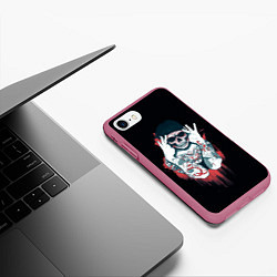 Чехол iPhone 7/8 матовый Tatto Girls, цвет: 3D-малиновый — фото 2