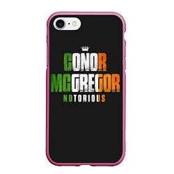 Чехол iPhone 7/8 матовый Conor McGregor, цвет: 3D-малиновый