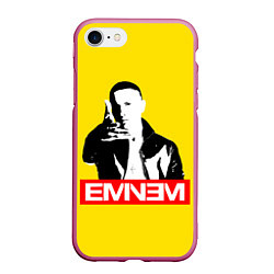 Чехол iPhone 7/8 матовый Eminem, цвет: 3D-малиновый