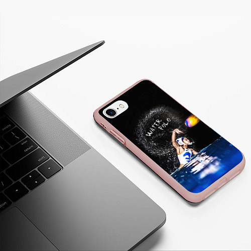 Чехол iPhone 7/8 матовый Water polo / 3D-Светло-розовый – фото 3