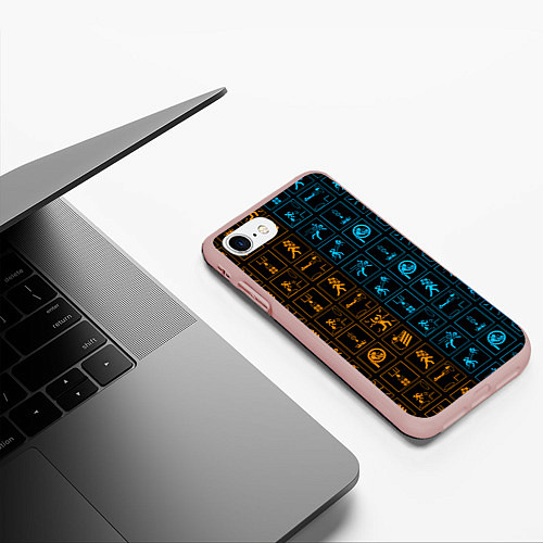 Чехол iPhone 7/8 матовый PORTAL / 3D-Светло-розовый – фото 3
