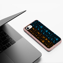 Чехол iPhone 7/8 матовый PORTAL, цвет: 3D-светло-розовый — фото 2
