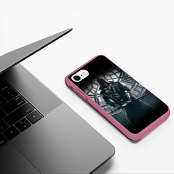 Чехол iPhone 7/8 матовый Assassin’s Creed, цвет: 3D-малиновый — фото 2