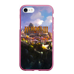 Чехол iPhone 7/8 матовый HEROES 3, цвет: 3D-малиновый