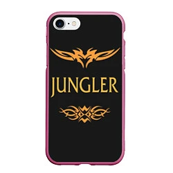 Чехол iPhone 7/8 матовый Jungler, цвет: 3D-малиновый