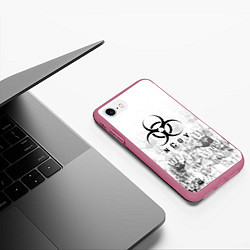 Чехол iPhone 7/8 матовый NCoV, цвет: 3D-малиновый — фото 2