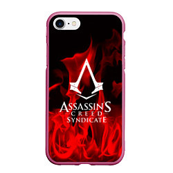 Чехол iPhone 7/8 матовый Assassin’s Creed: Syndicate, цвет: 3D-малиновый