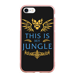 Чехол iPhone 7/8 матовый This is my Jungle, цвет: 3D-светло-розовый