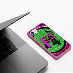 Чехол iPhone 7/8 матовый WATCH DOGS HACKER, цвет: 3D-малиновый — фото 2