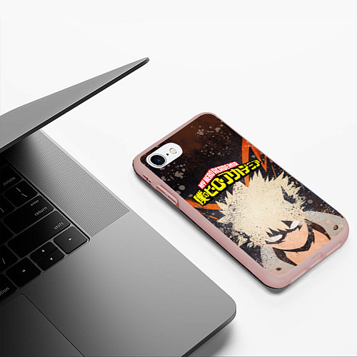 Чехол iPhone 7/8 матовый MY HERO ACADEMIA / 3D-Светло-розовый – фото 3