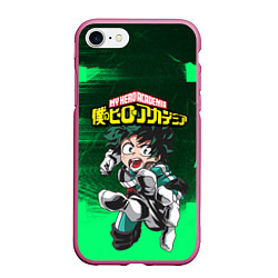 Чехол iPhone 7/8 матовый MY HERO ACADEMIA, цвет: 3D-малиновый