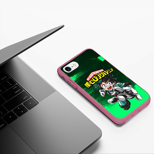 Чехол iPhone 7/8 матовый MY HERO ACADEMIA / 3D-Малиновый – фото 3