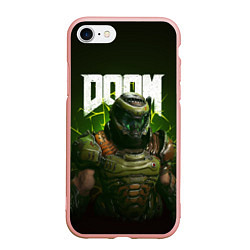 Чехол iPhone 7/8 матовый Doom Eternal, цвет: 3D-светло-розовый