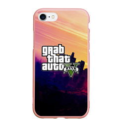 Чехол iPhone 7/8 матовый GTA 5, цвет: 3D-светло-розовый