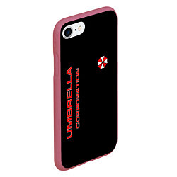 Чехол iPhone 7/8 матовый Umbrella Corporation, цвет: 3D-малиновый — фото 2