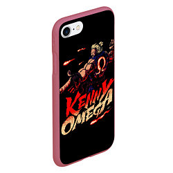 Чехол iPhone 7/8 матовый Kenny Omega Street Fighter, цвет: 3D-малиновый — фото 2