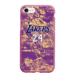 Чехол iPhone 7/8 матовый Kobe Bryant, цвет: 3D-малиновый