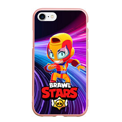 Чехол iPhone 7/8 матовый MAX BRAWL STARS, цвет: 3D-светло-розовый