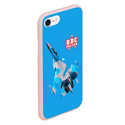 Чехол iPhone 7/8 матовый ВВС России, цвет: 3D-светло-розовый — фото 2