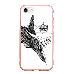 Чехол iPhone 7/8 матовый ВВС России, цвет: 3D-светло-розовый