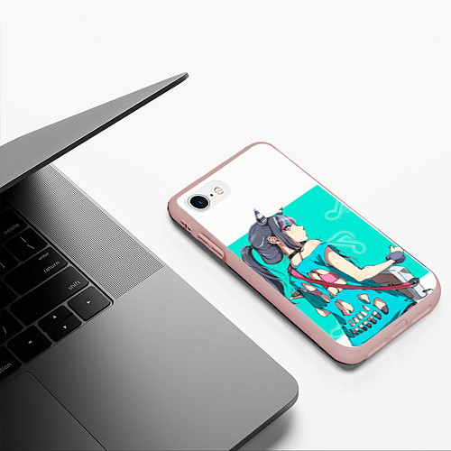 Чехол iPhone 7/8 матовый Ibuki Mioda / 3D-Светло-розовый – фото 3