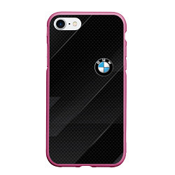 Чехол iPhone 7/8 матовый BMW, цвет: 3D-малиновый