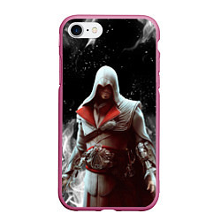 Чехол iPhone 7/8 матовый ASSASSINS CREED, цвет: 3D-малиновый