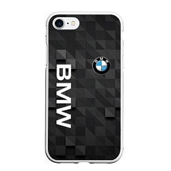 Чехол iPhone 7/8 матовый BMW, цвет: 3D-белый