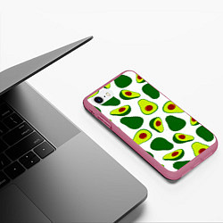 Чехол iPhone 7/8 матовый Avokado, цвет: 3D-малиновый — фото 2