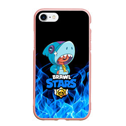 Чехол iPhone 7/8 матовый BRAWL STARS LEON, цвет: 3D-светло-розовый